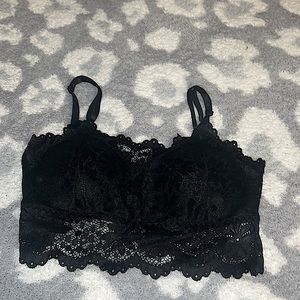 black lace bralette